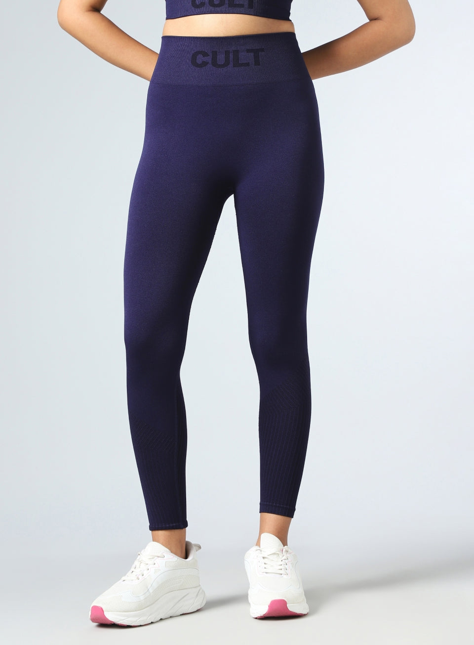 Women's Navy Power Move Seamless Tights