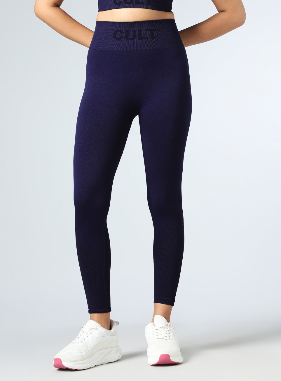 Women's Navy Power Move Seamless Tights