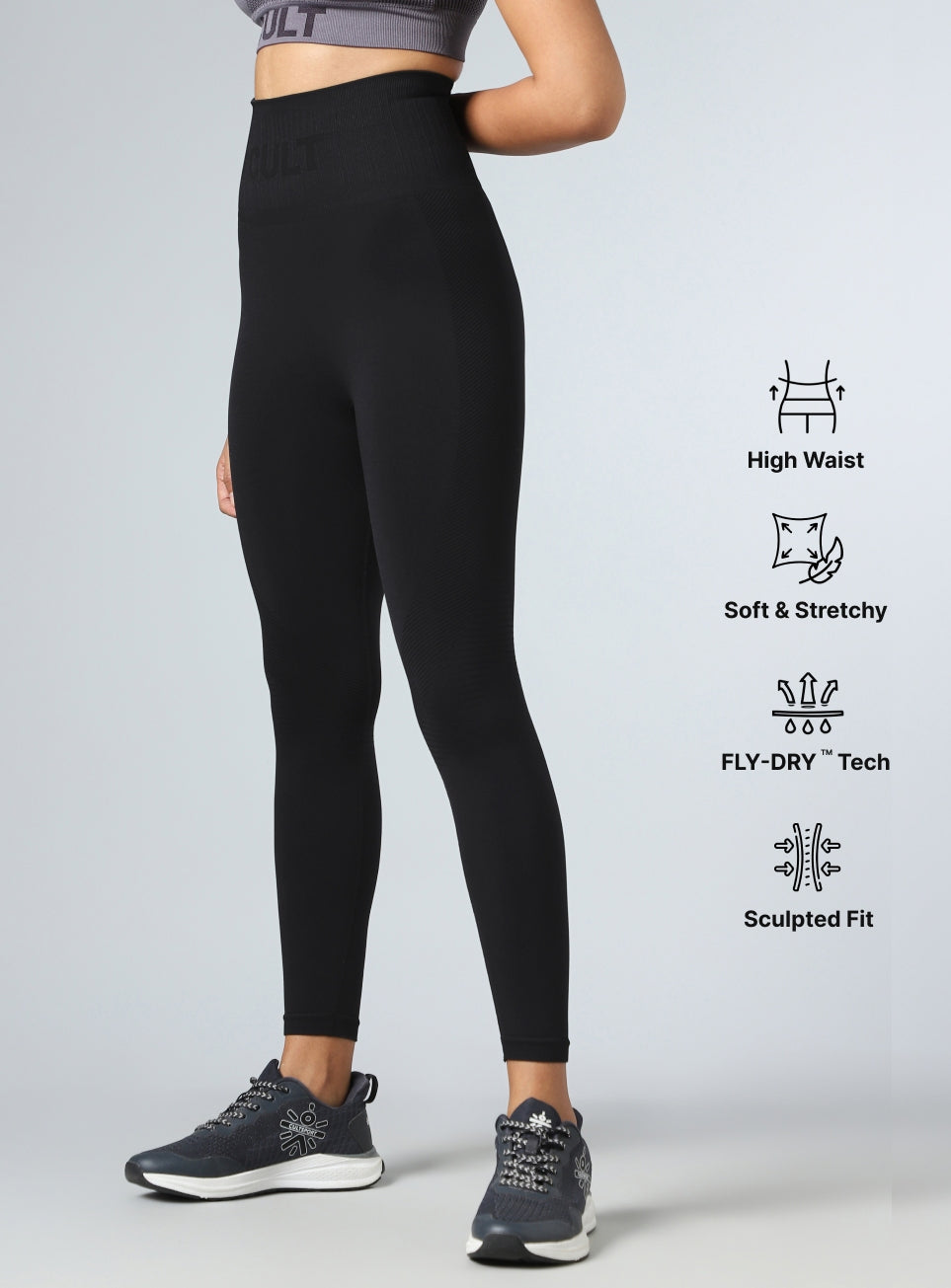 Women's Black Sculpt Seamless Tights