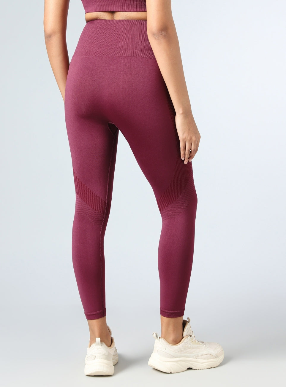 Women's Maroon Sculpt Seamless Tights
