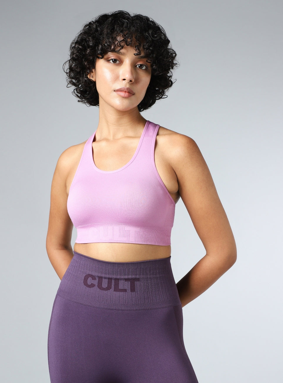 Women's Pink Motion Flow Medium Support Seamless Bra