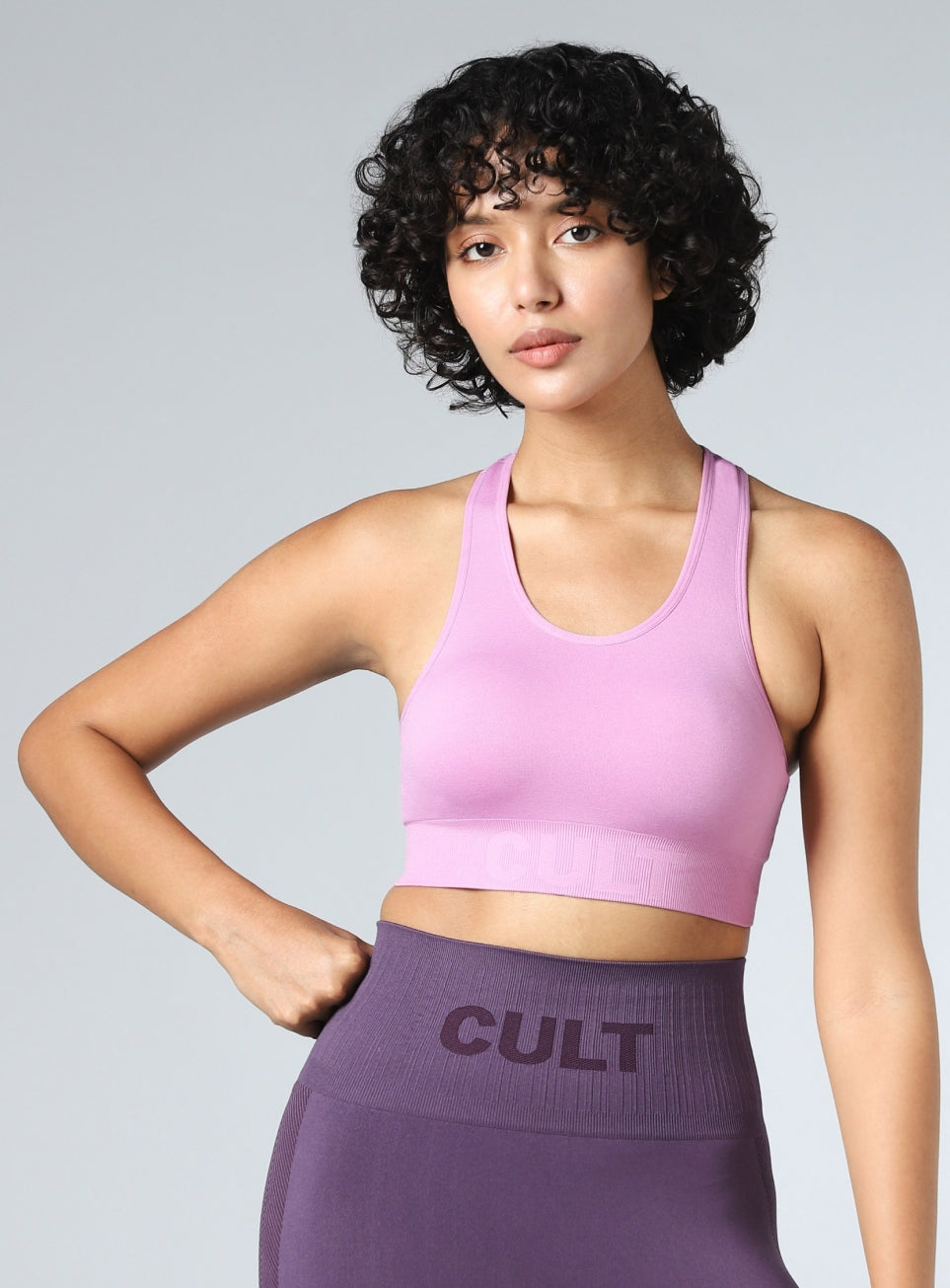 Women's Pink Motion Flow Medium Support Seamless Bra