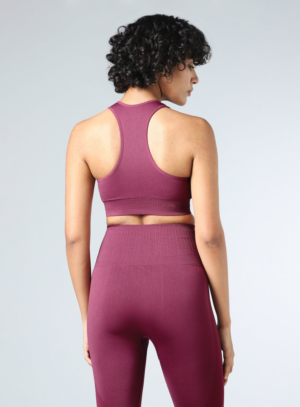 Women's Maroon Motion Flow Medium Support Seamless Bra