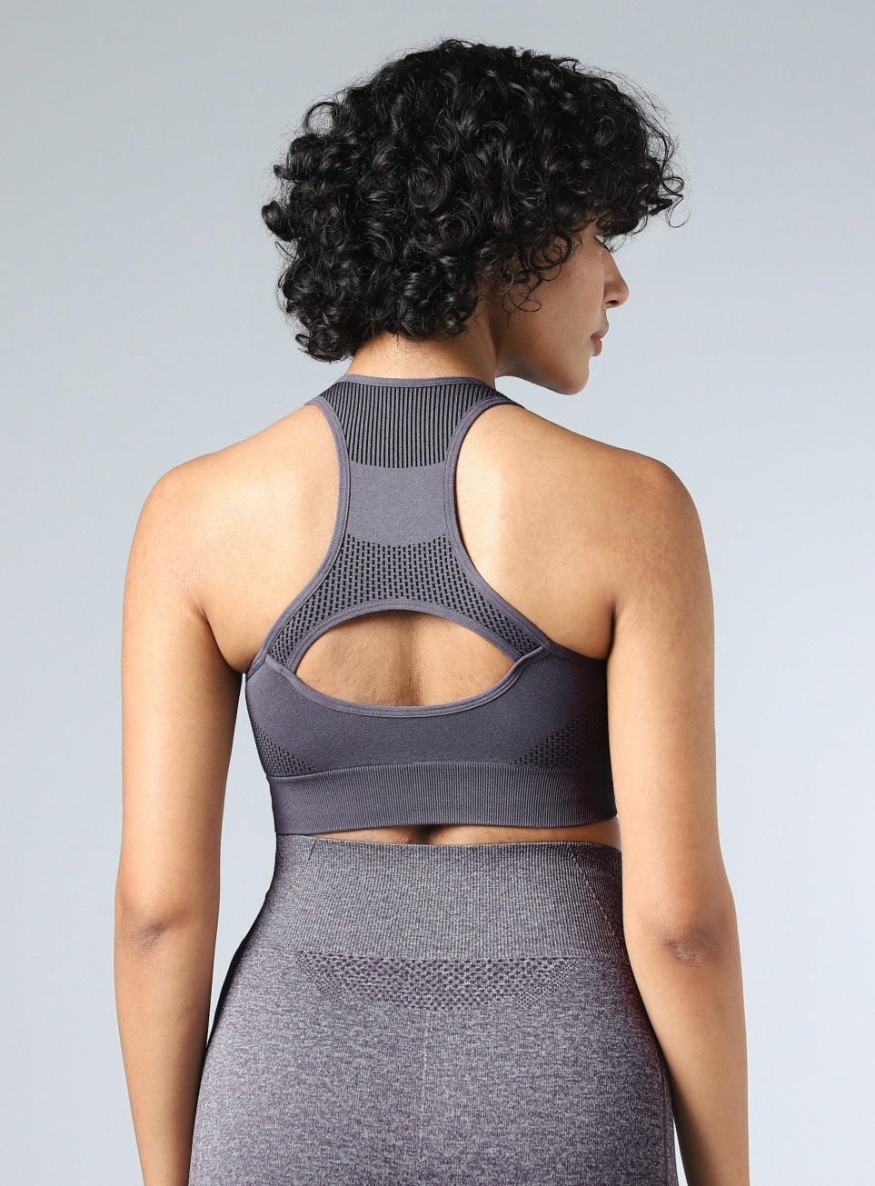 Women's Grey Momentum Medium Support Seamless Bra
