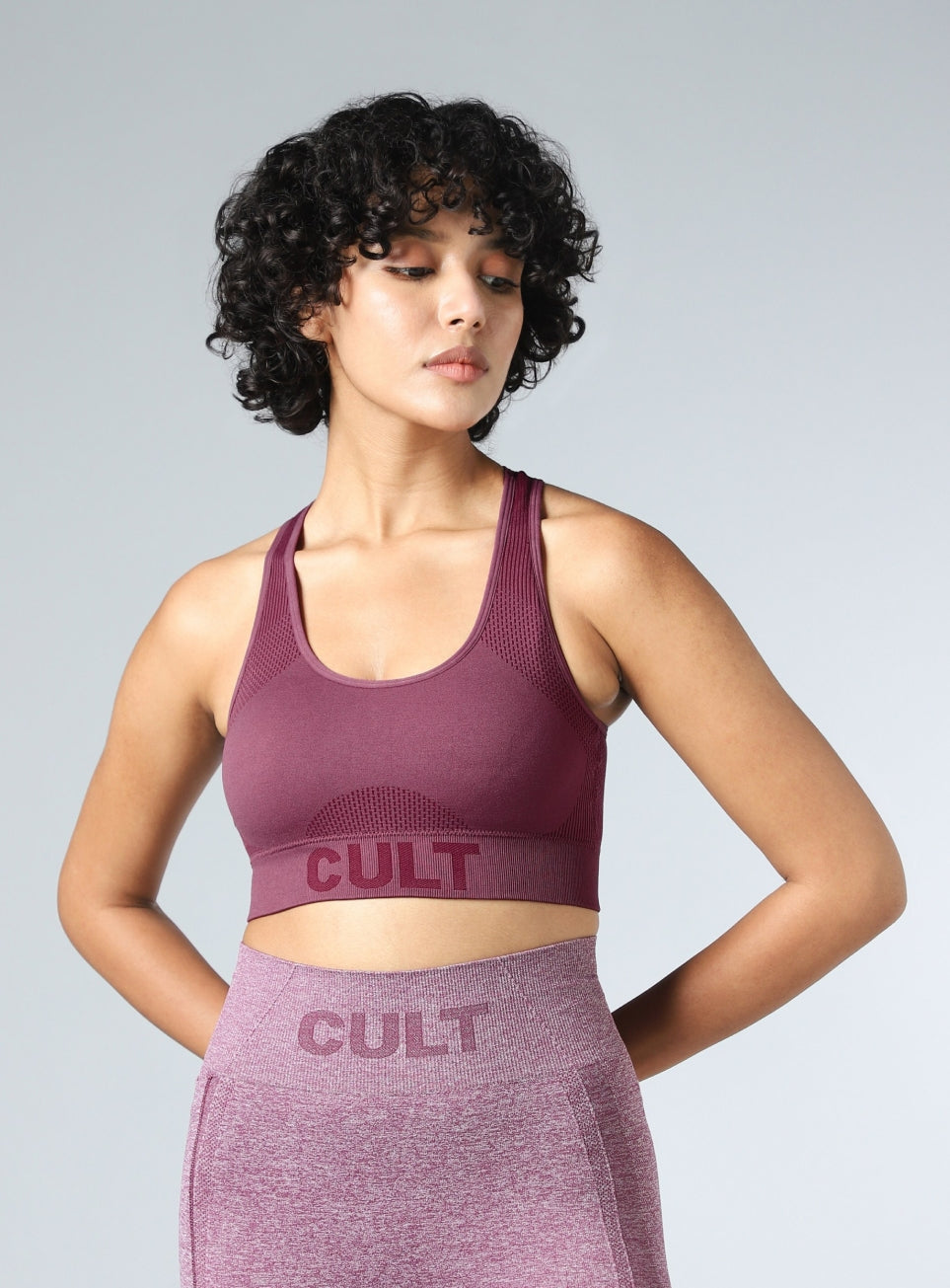 Women's Purple Momentum Medium Support Seamless Bra