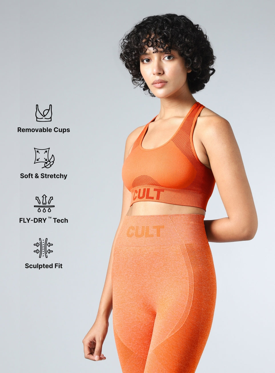 Women's Rust Momentum Medium Support Seamless Bra