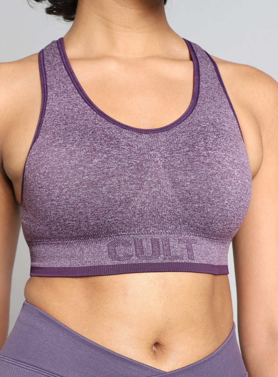 Women's Purple Medium Support Seamless Reversible Bra