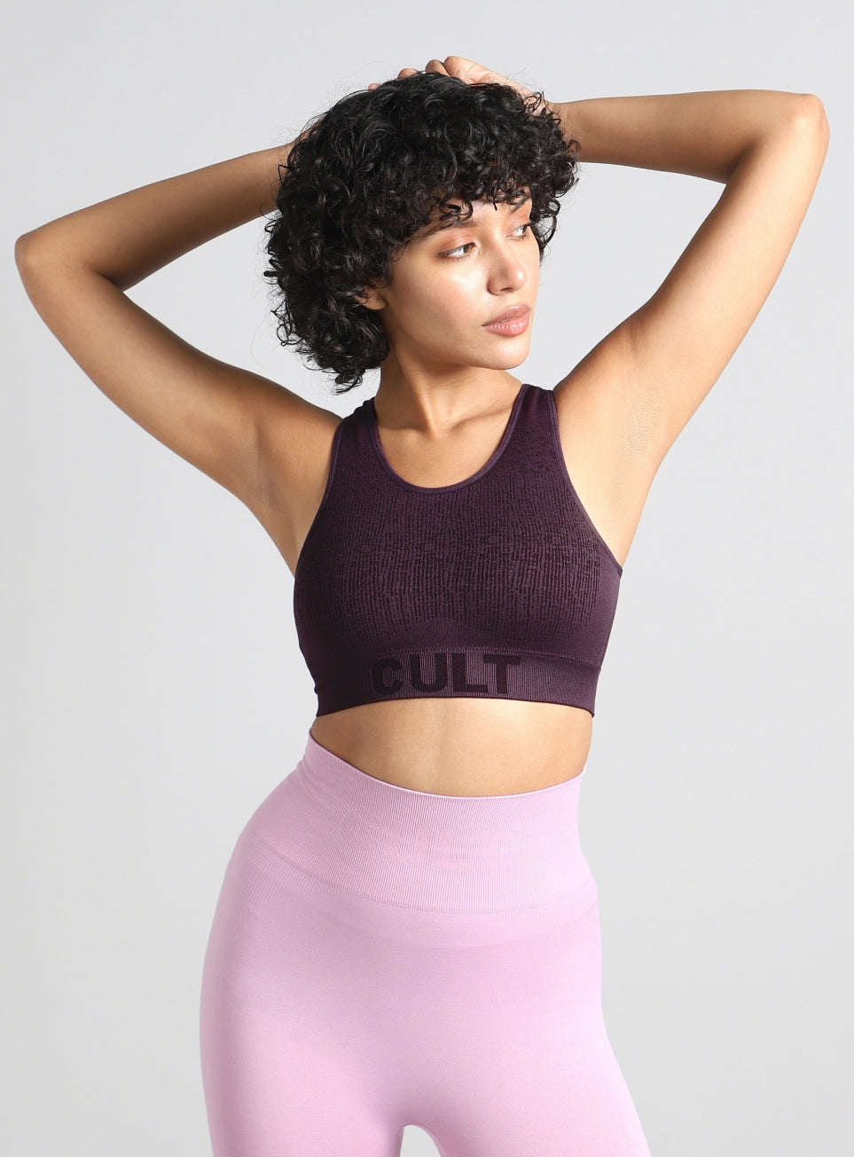 Women's Purple Medium Support Seamless Reversible Bra
