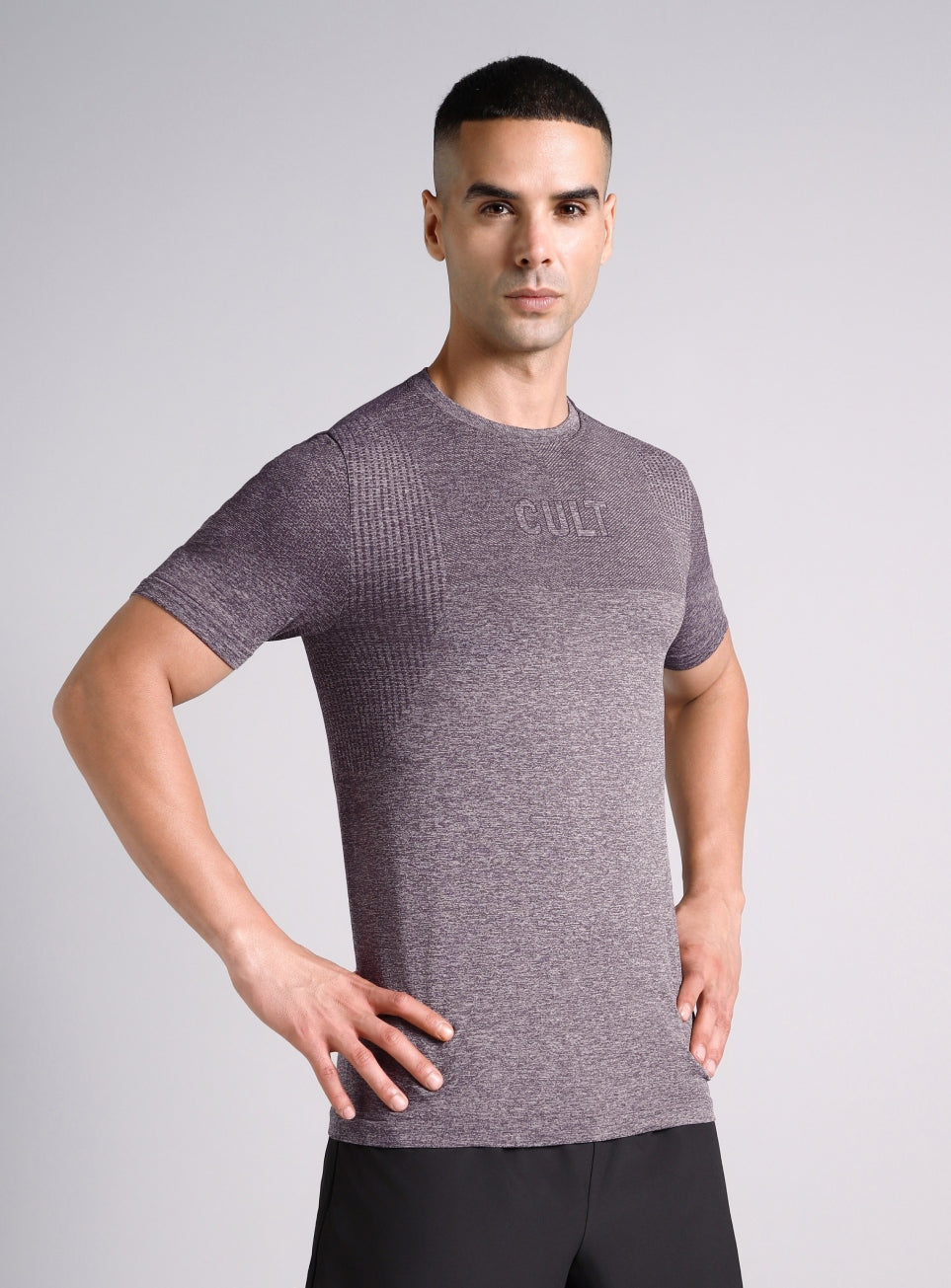 Men's Grey Contour Seamless T-shirt