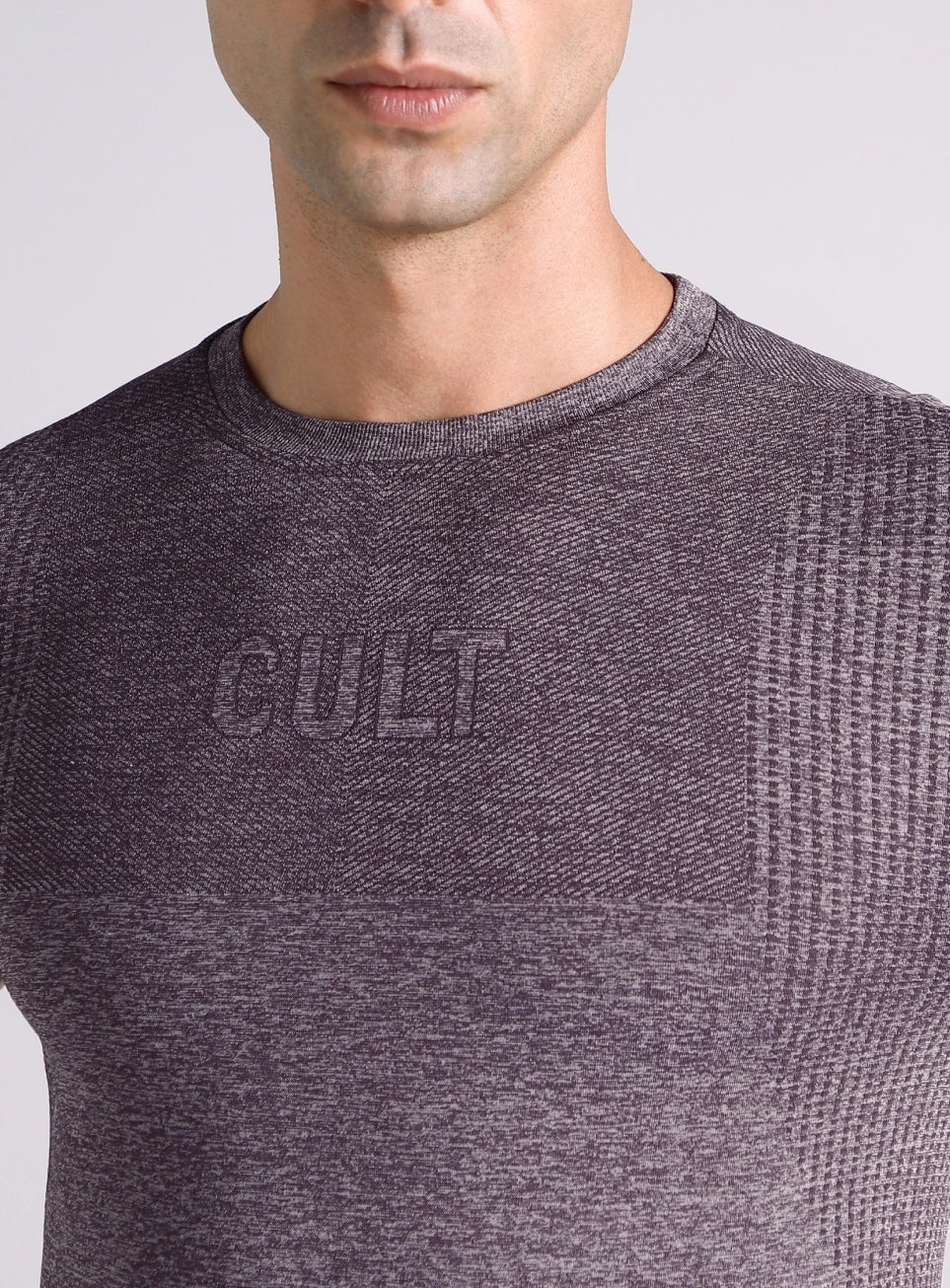 Men's Grey Contour Seamless T-shirt