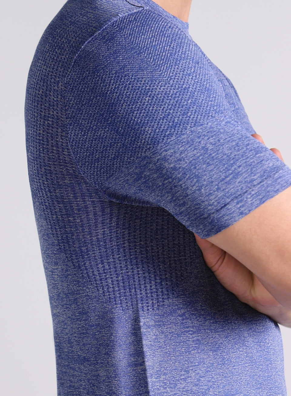 Men's Blue Training Essential Slim Fit Seamless T-shirt