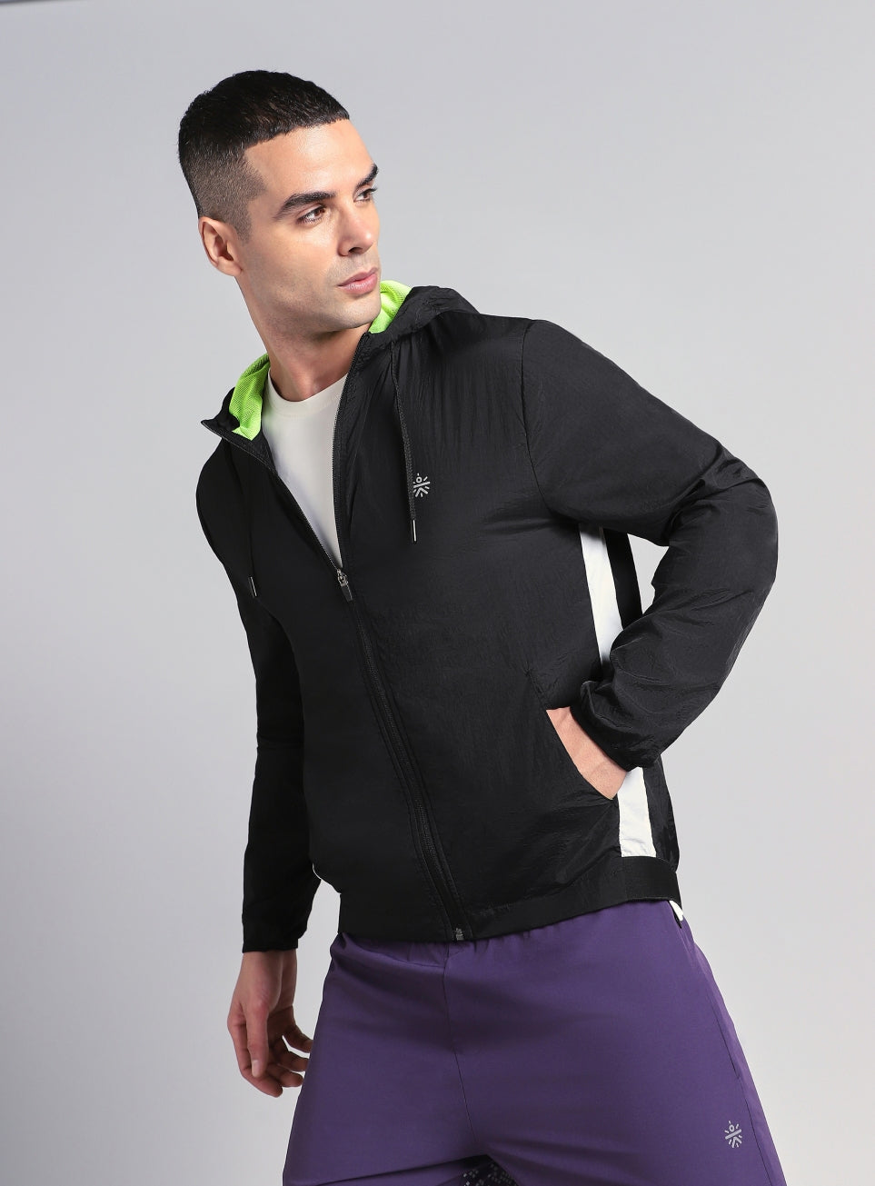 Men's Black Air Vents Running Jacket