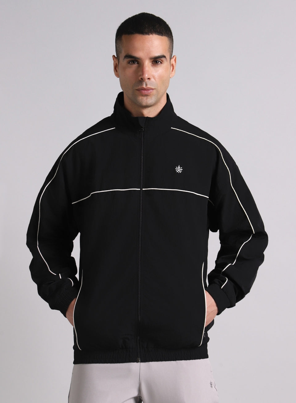 Men's Black Power Up Layering Train Jacket