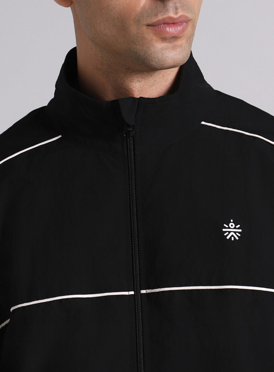 Men's Black Power Up Layering Train Jacket