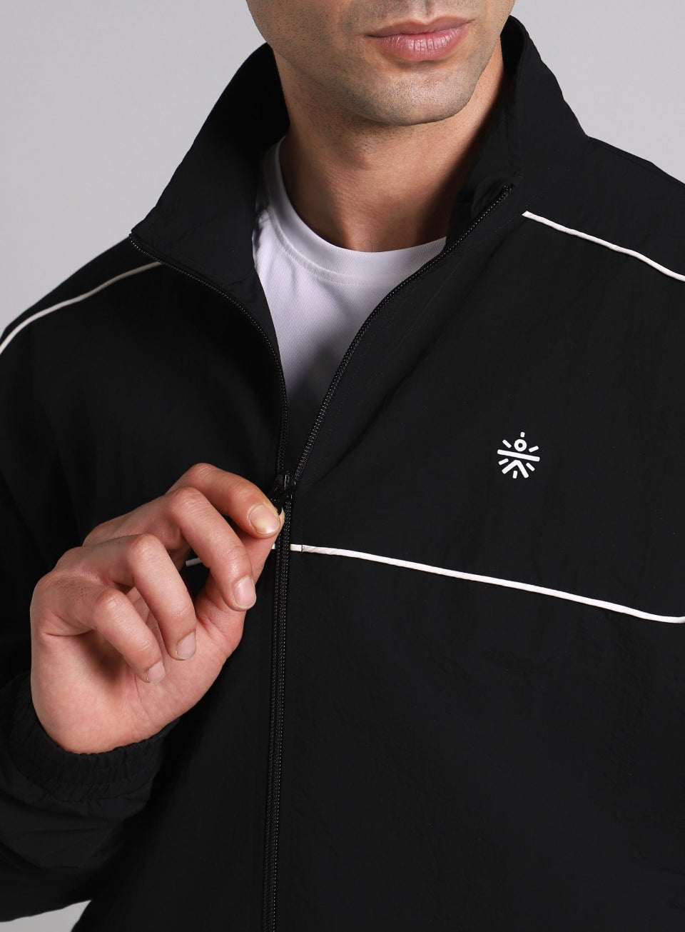 Men's Black Power Up Layering Train Jacket
