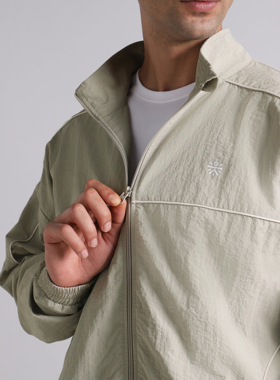 Men's Grey Power Up Layering Train Jacket