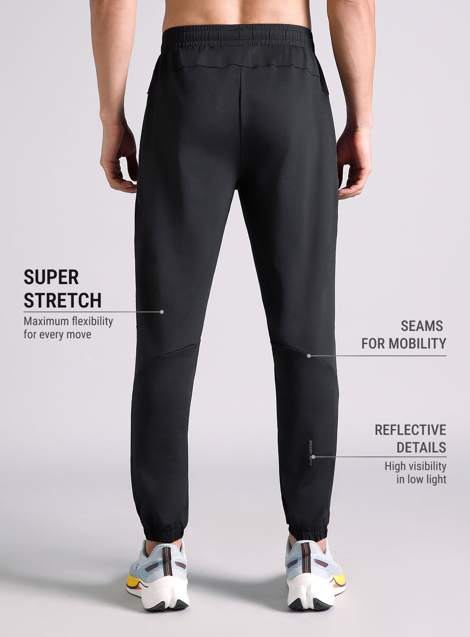 Men's Black Halo Night Run Joggers