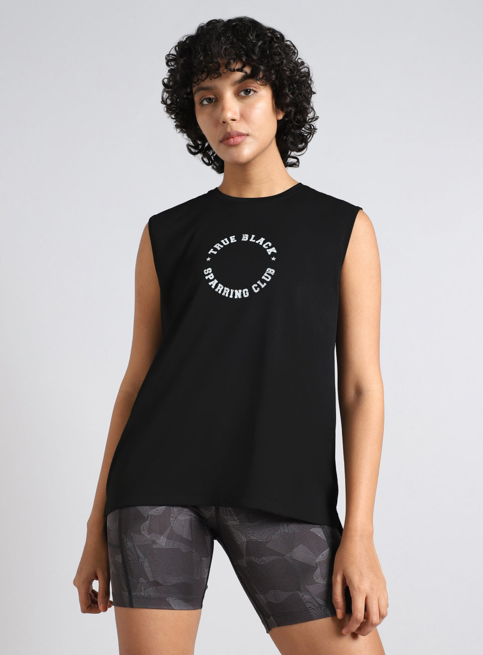 Women's Black Combat Training Muscle Tank