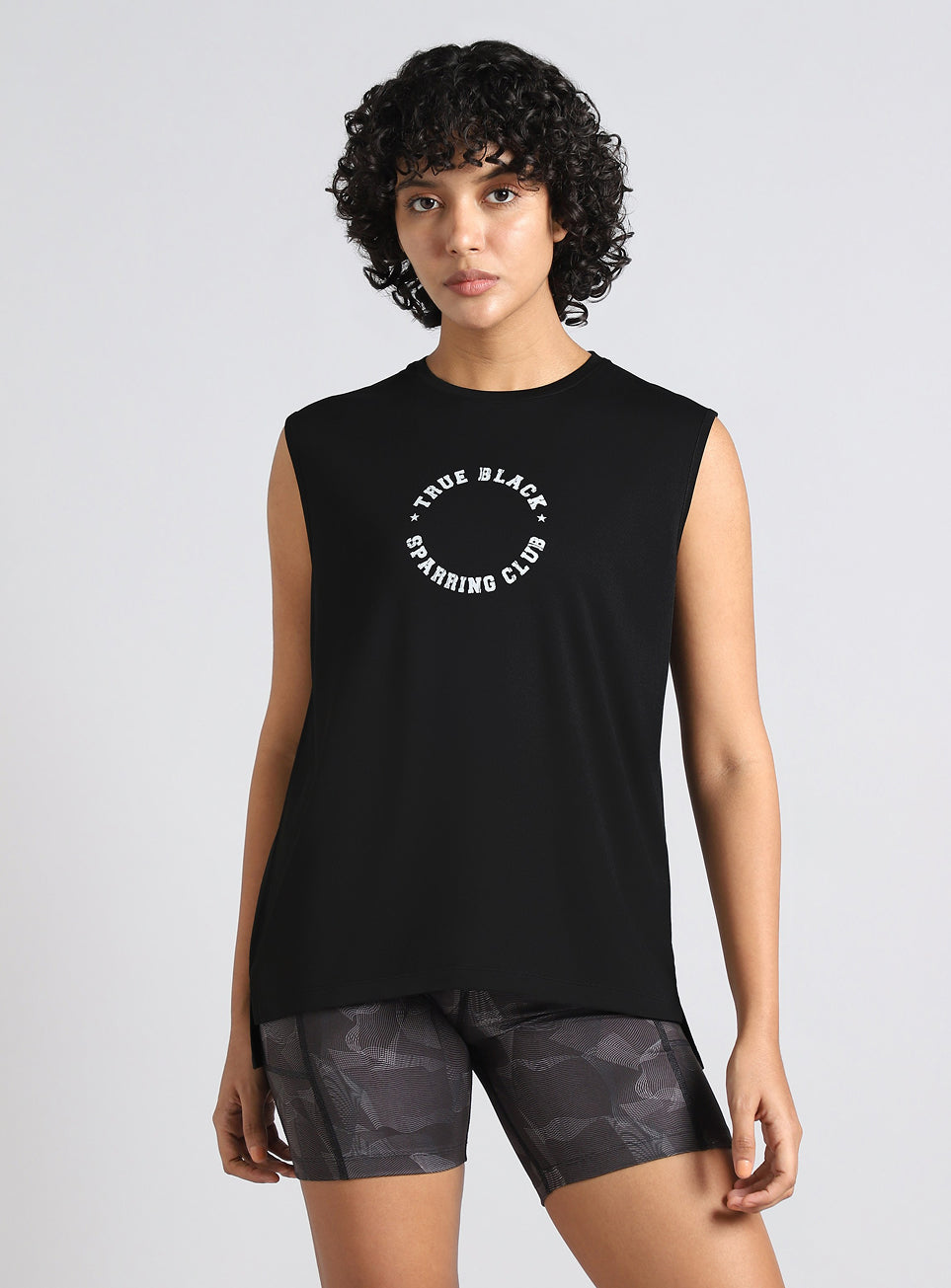 Women's Black Combat Training Muscle Tank