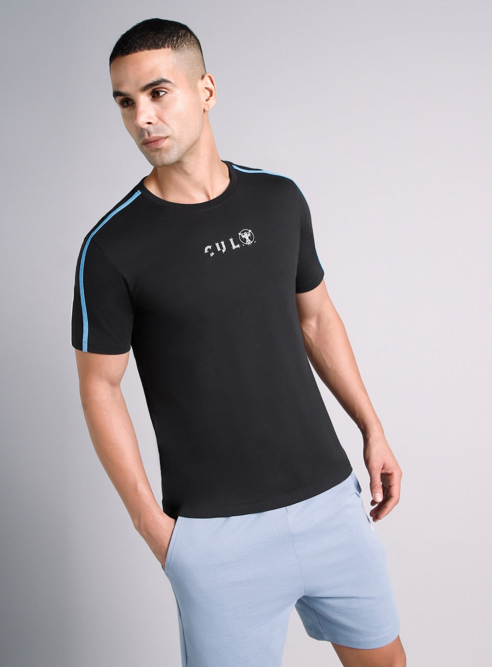 Men's Black Contrast Playday T-shirt