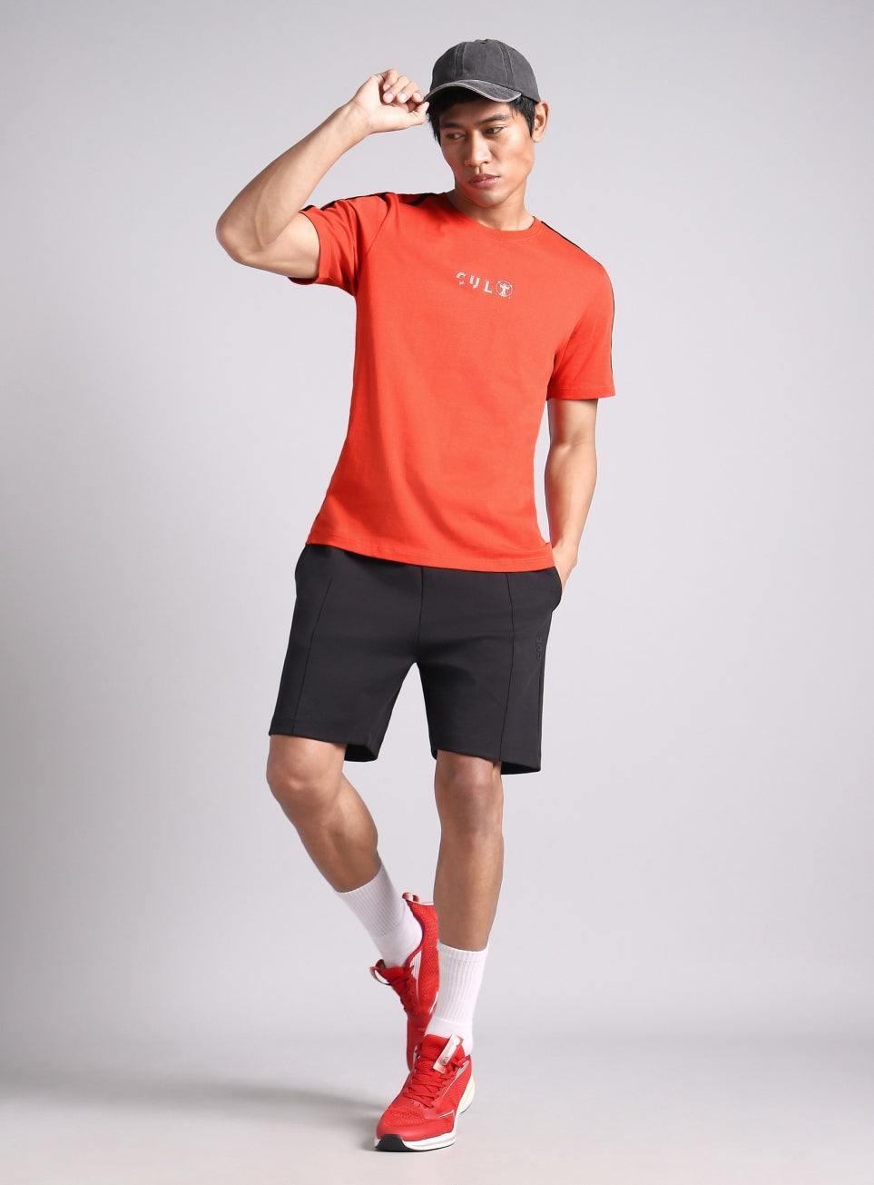 Men's Orange Contrast Playday T-shirt