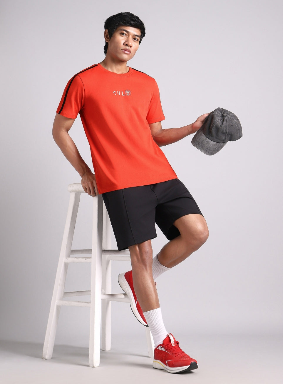 Men's Orange Contrast Playday T-shirt