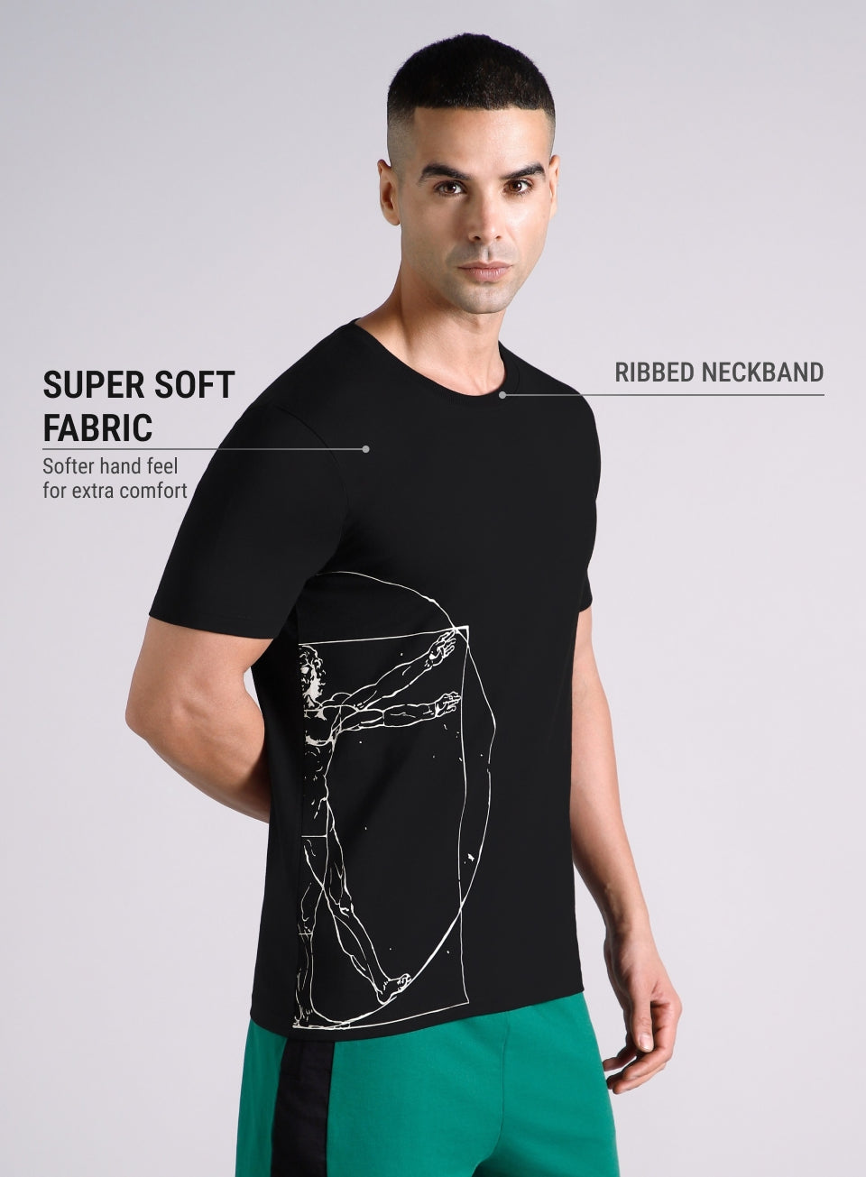 Men's Black Signature V-Man T-shirt