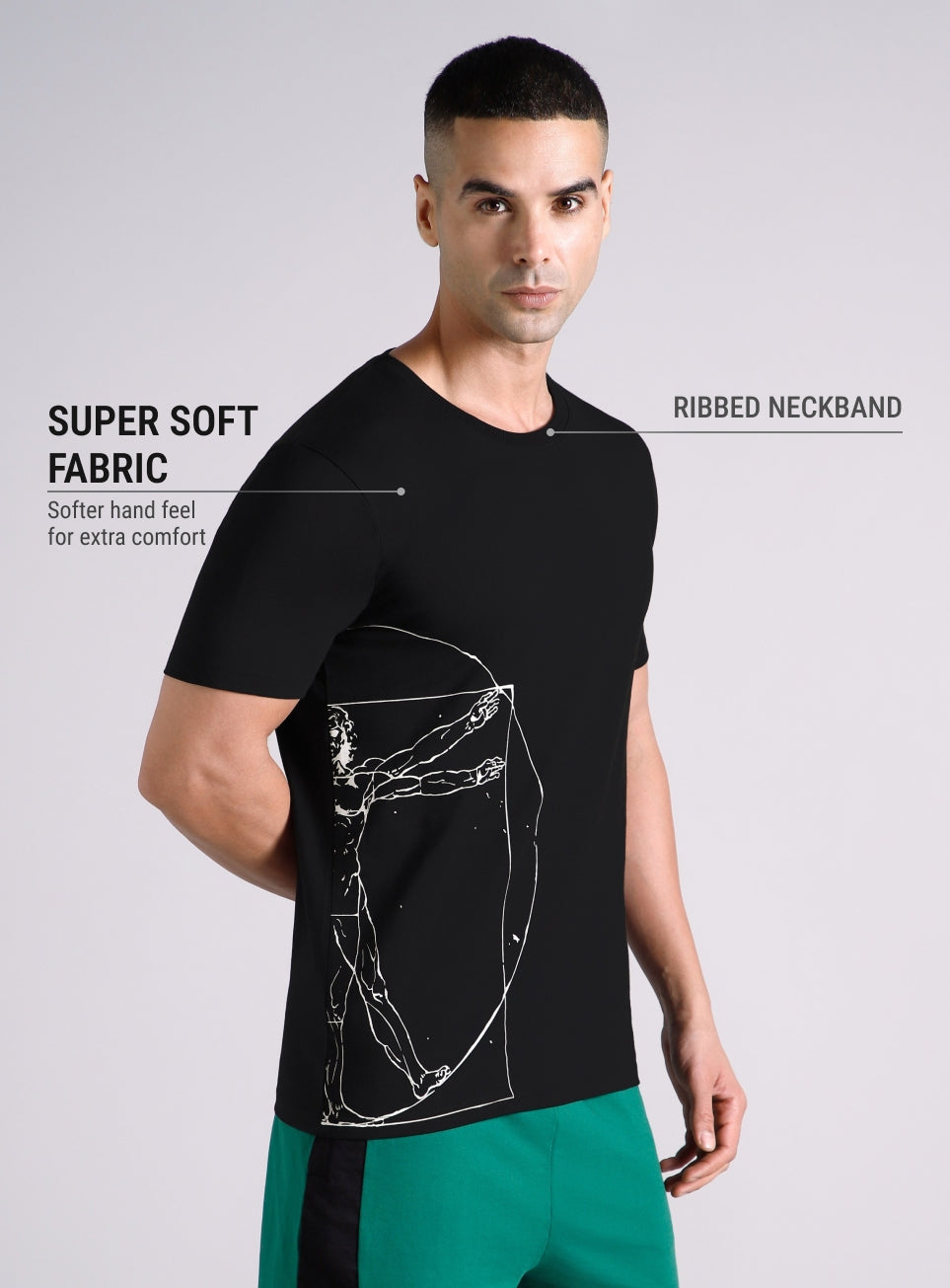 Men's Black Signature V-Man T-shirt