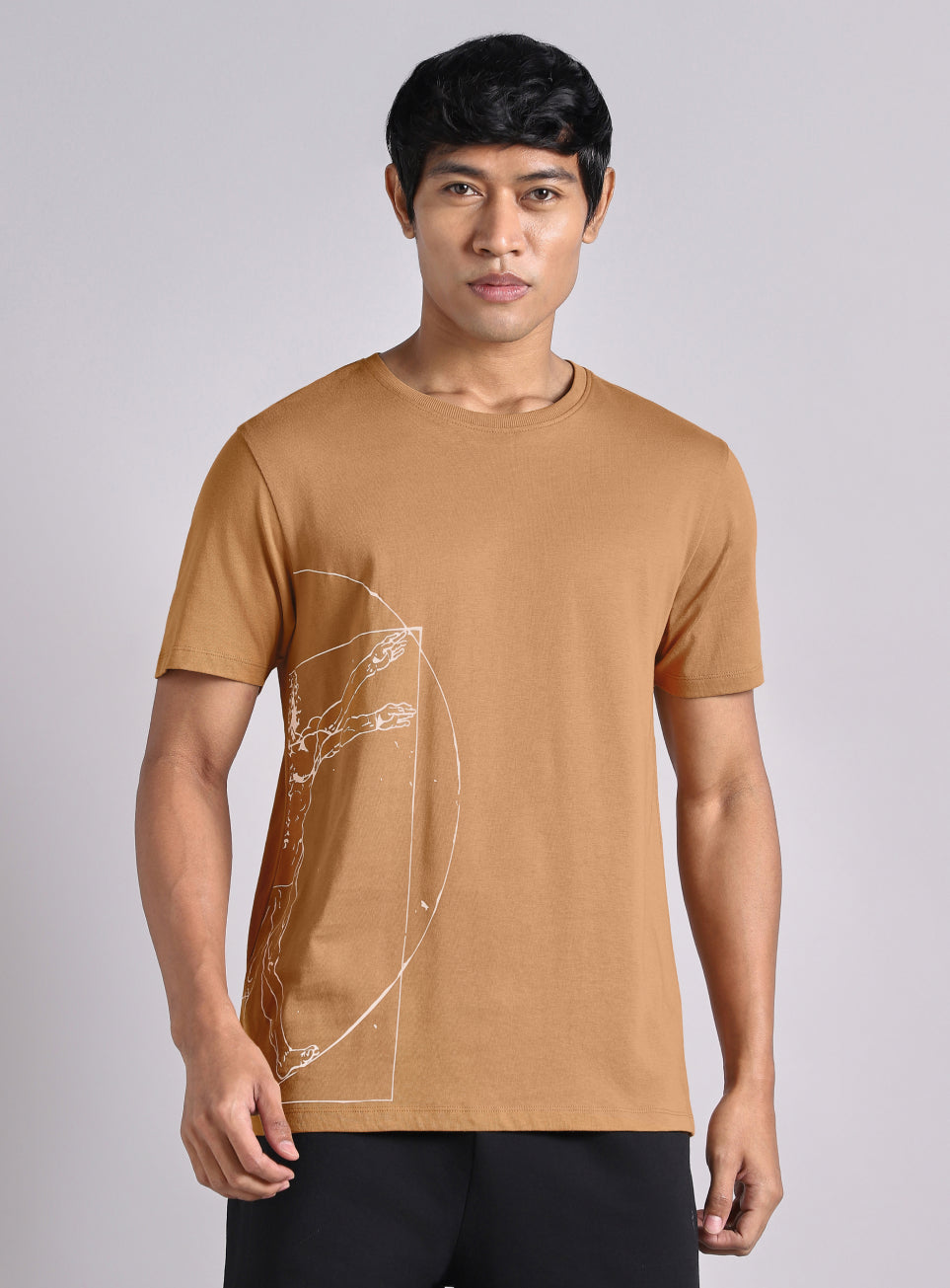 Men's Brown Signature V-Man T-shirt