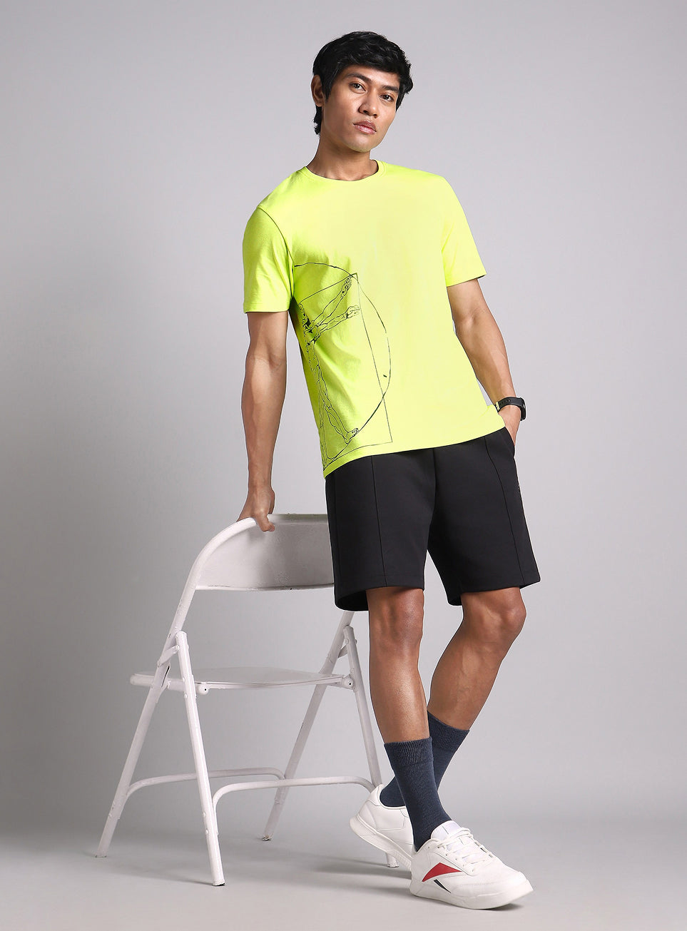 Men's Lime Signature V-Man T-shirt