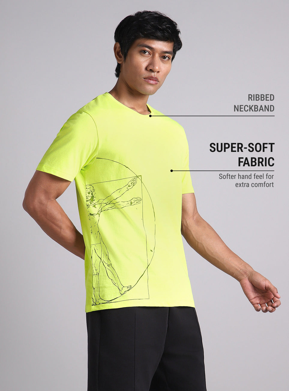 Men's Lime Signature V-Man T-shirt