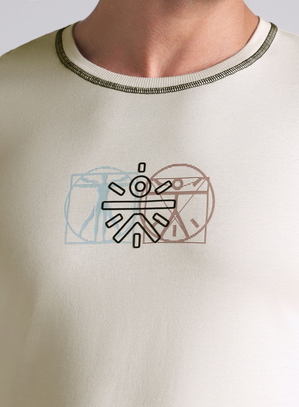Men's White V-Man Cult Graphic Full Sleeve T-shirt
