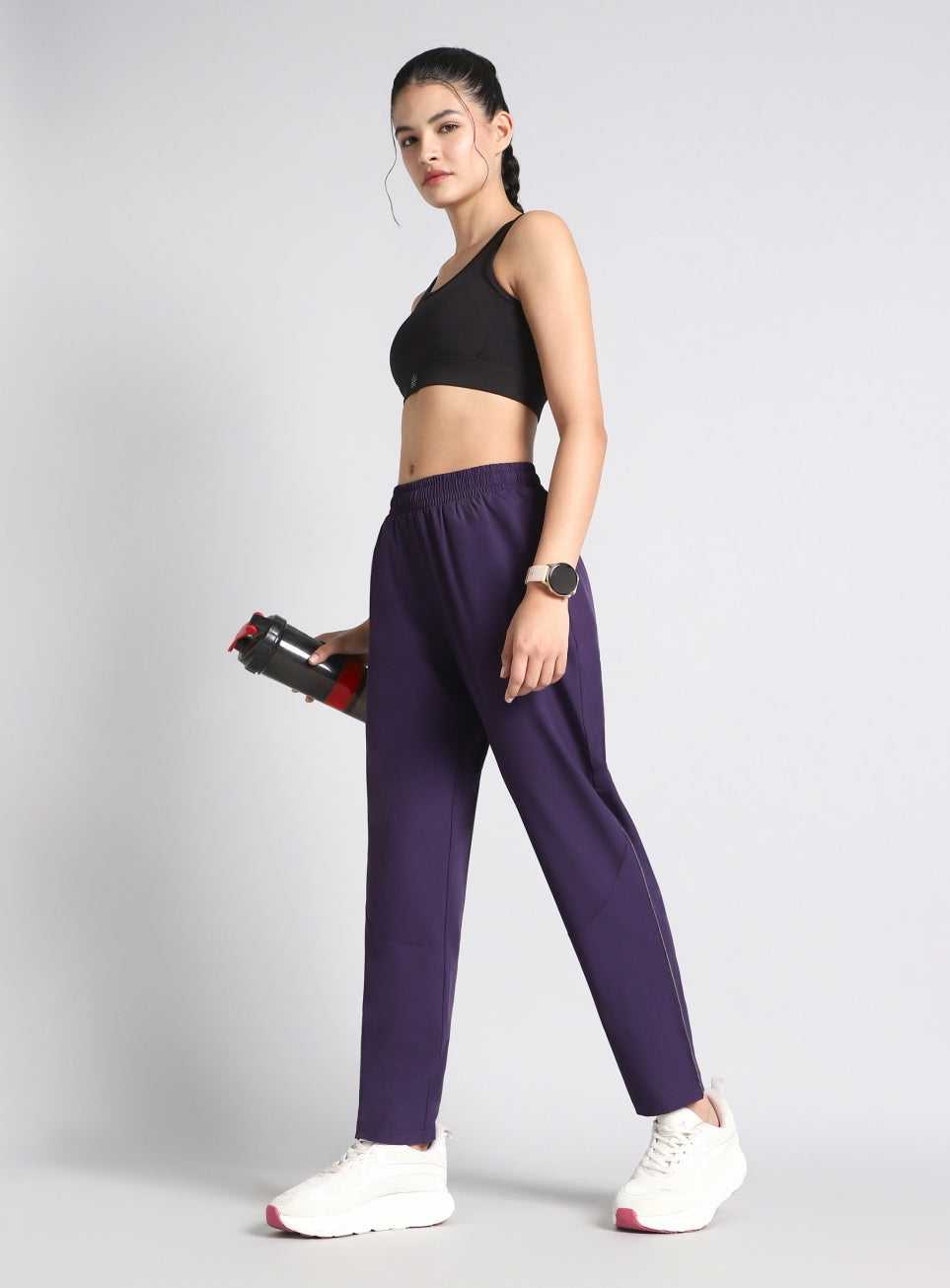 Women's Purple Night Run Trackpants