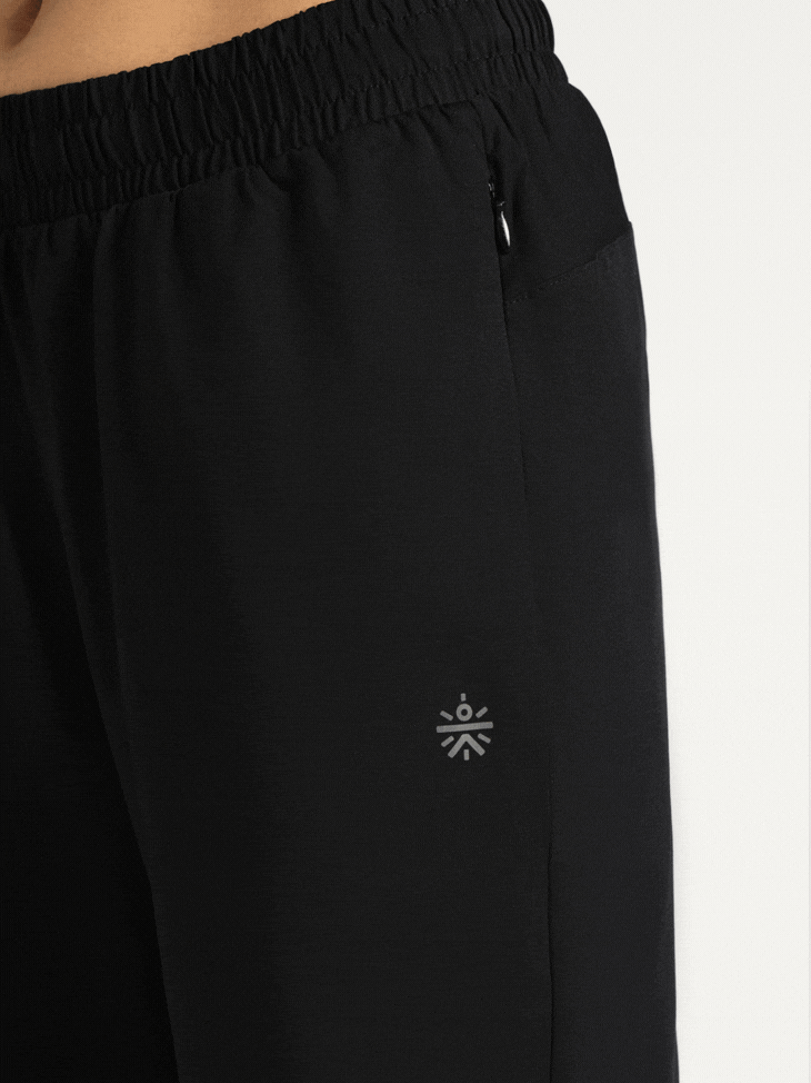 Women's Black Dark Series Running Trackpants