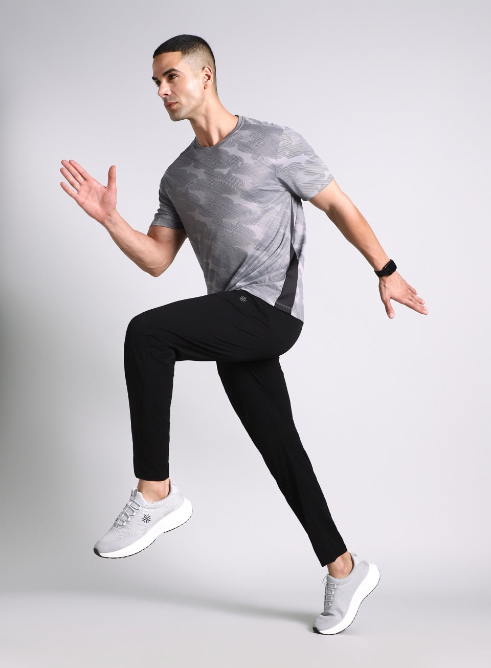 Men's Black Dark Series Running Trackpants
