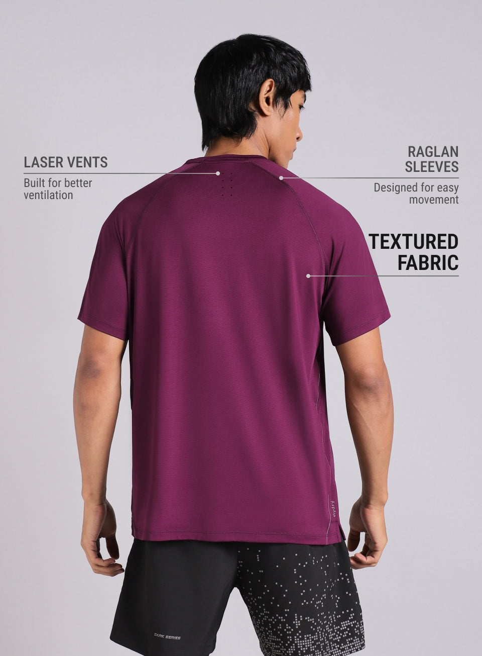 Men's Maroon Dark Series Speed Run T-shirt