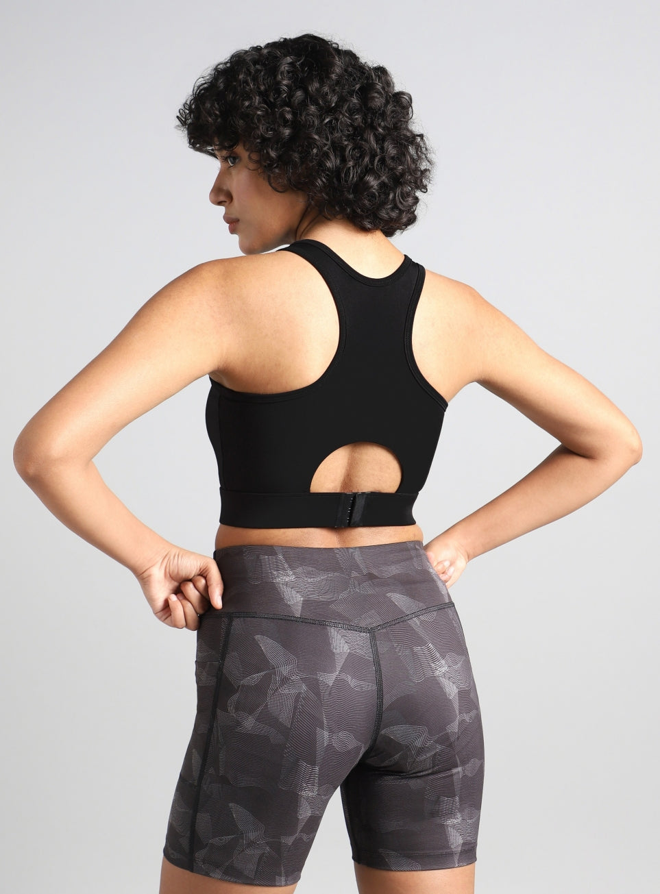 Women's Black True Black Combat Hight Support Bra Top