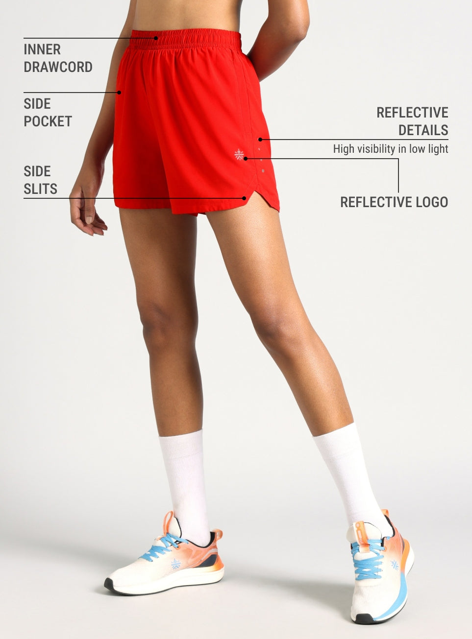 Women's Red After Dark Running Shorts