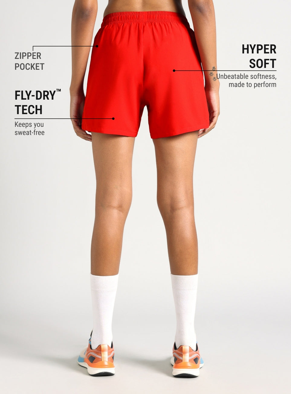 Women's Red After Dark Running Shorts