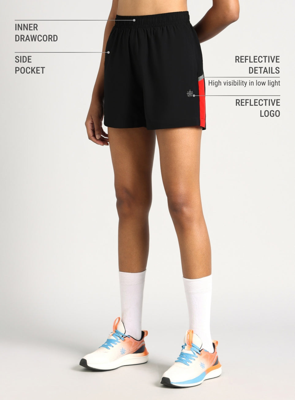 Women's Black Moonlight Running Shorts