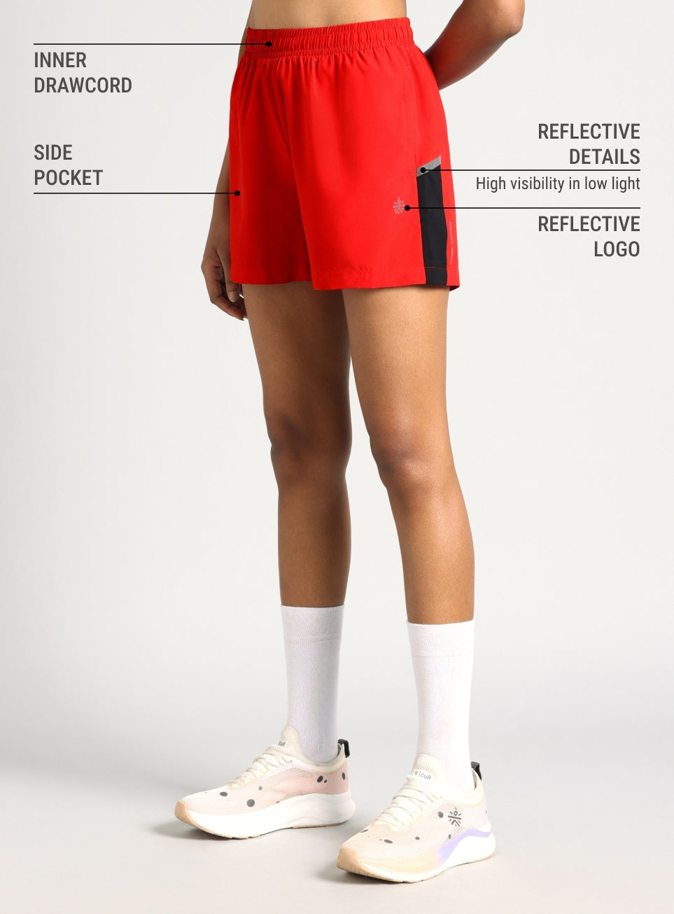 Women's Red Moonlight Running Shorts
