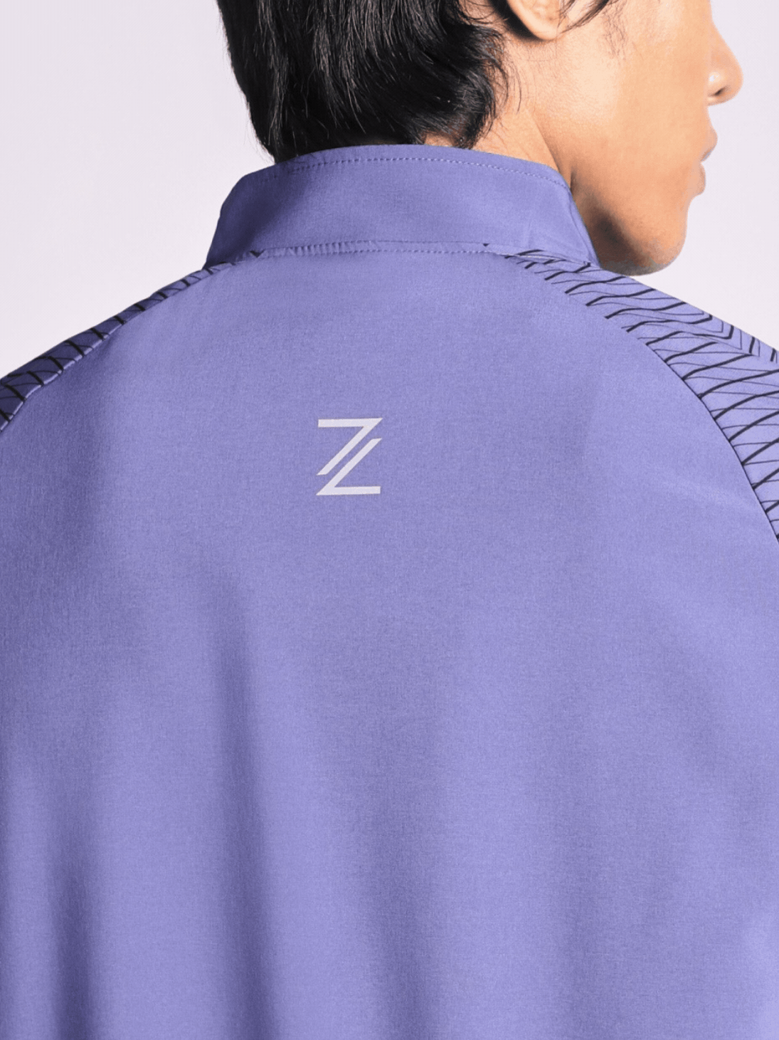 Men's Blue Energy Map Printed Light Weight Jacket