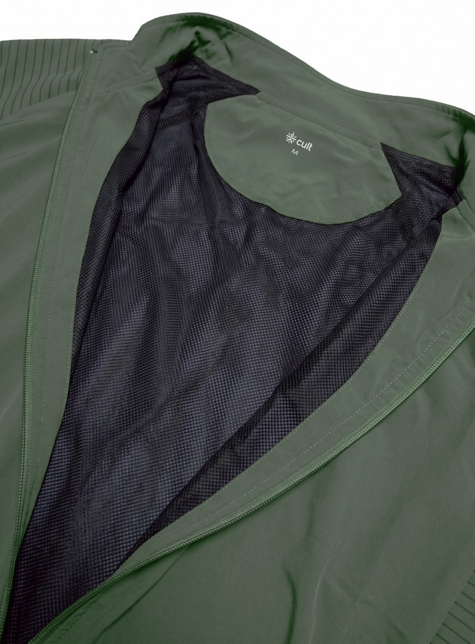 Men's Olive Energy Map Printed Lightweight Jacket