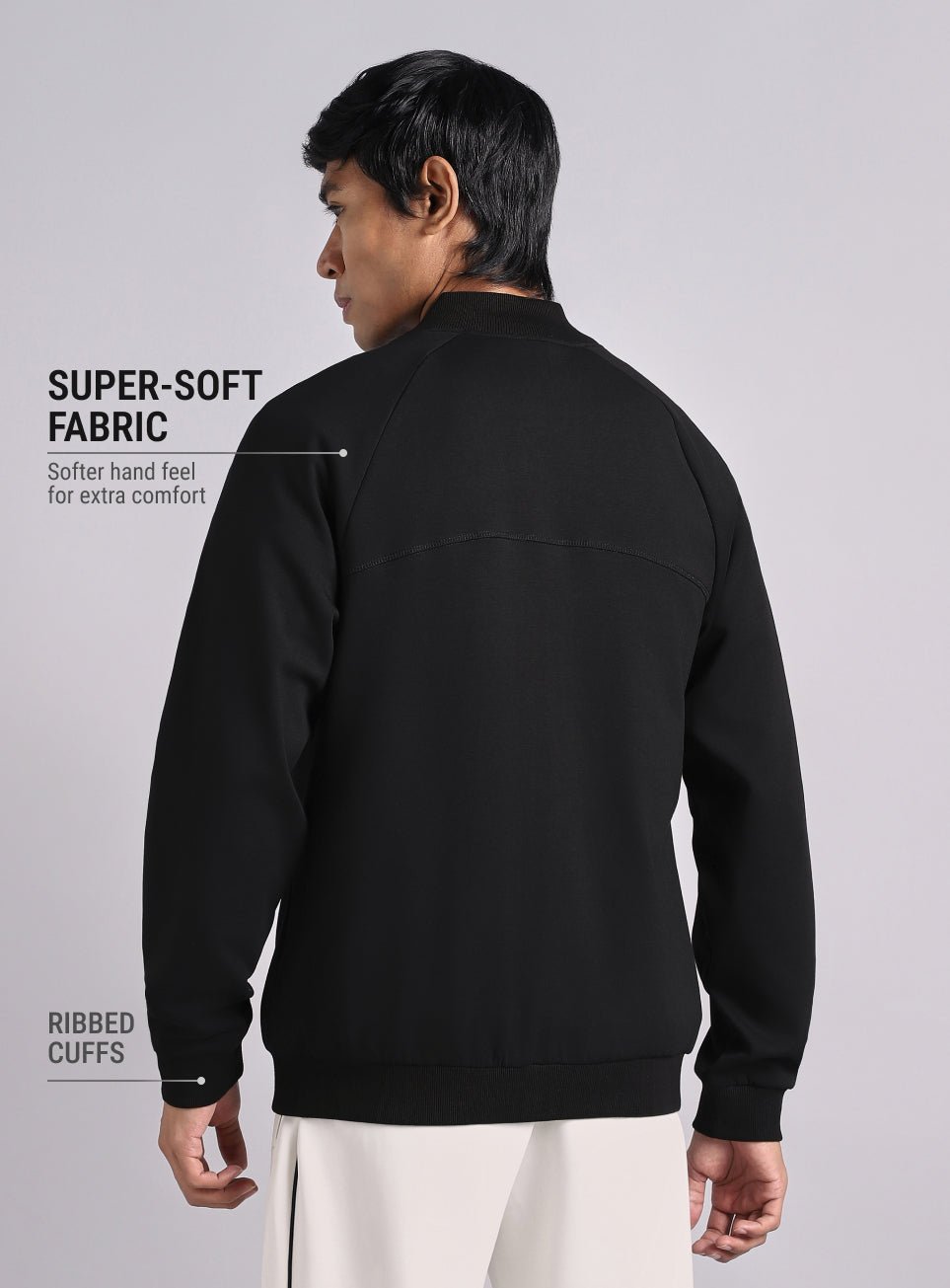 Men's Black Combet Training Bomber Jacket