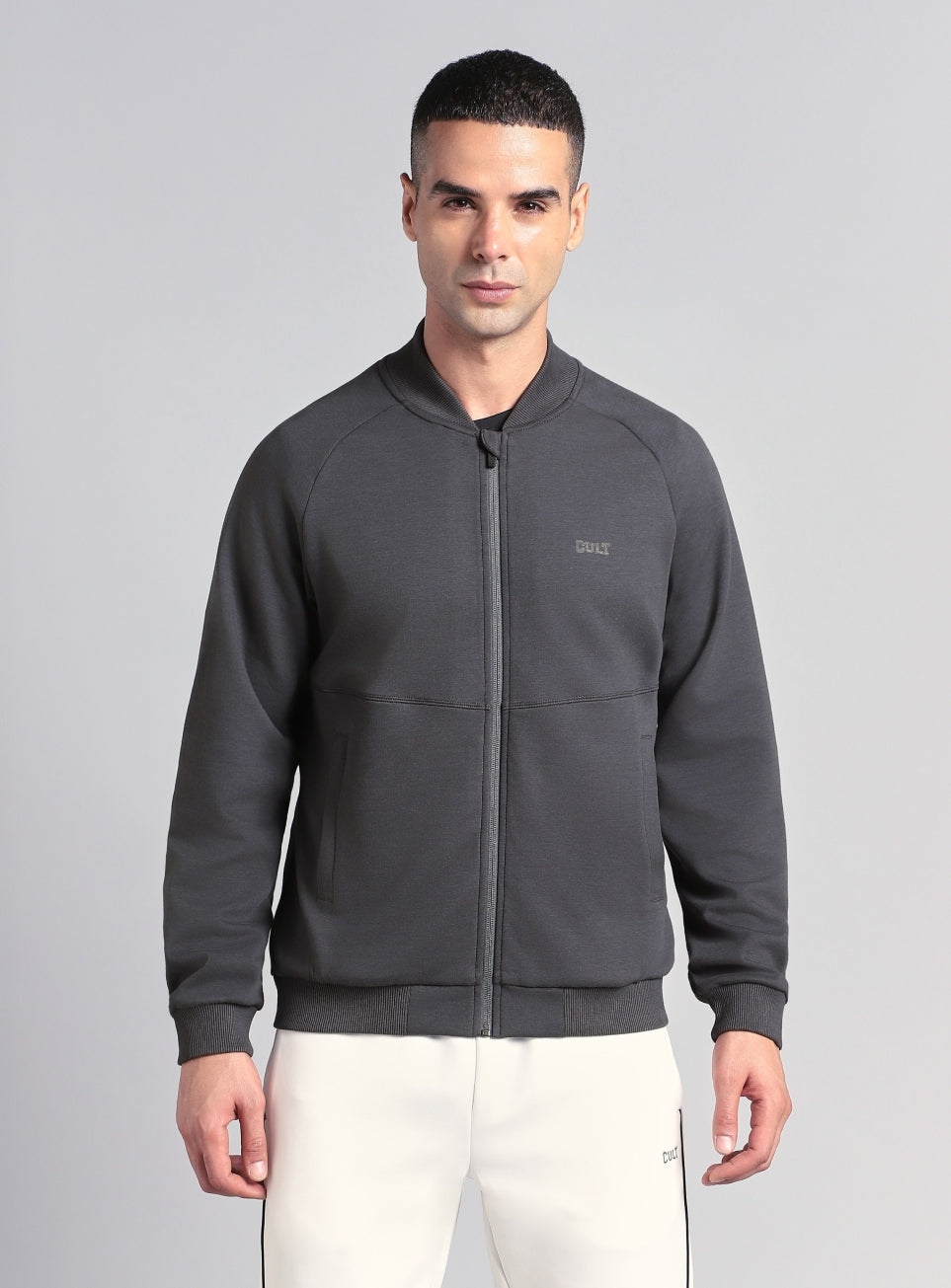 Men's Grey Combat Training Bomber Jacket