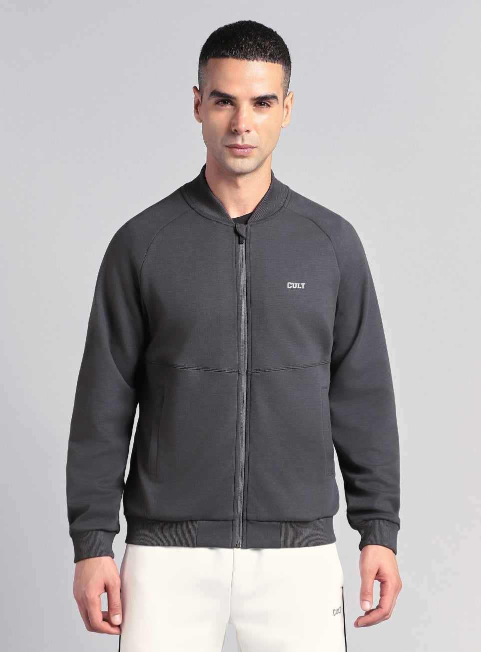 Men's Grey Combat Training Bomber Jacket