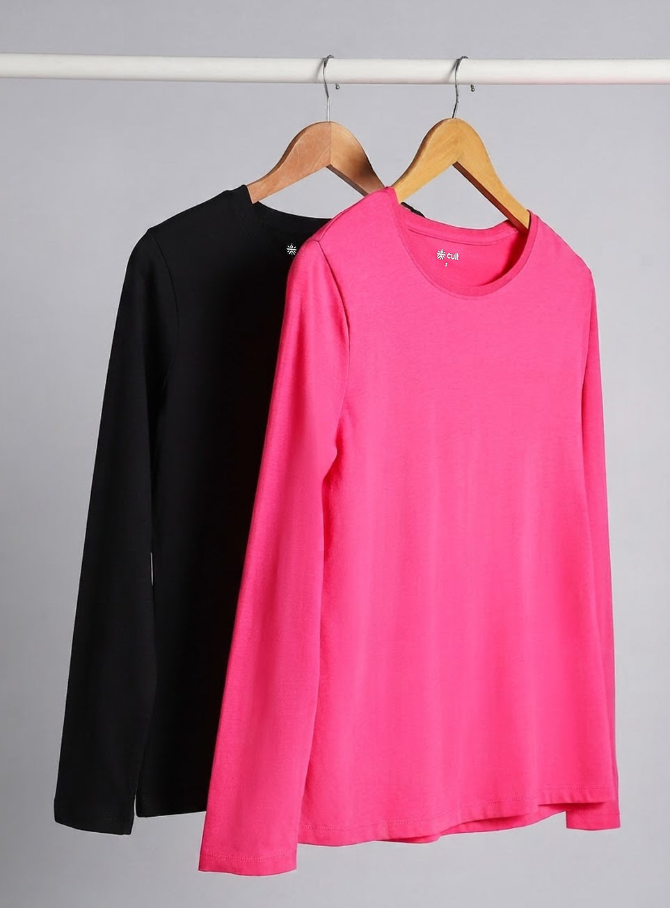 Women's Cult Essential Cotton Pack of 2 Full Sleeve T-Shirts