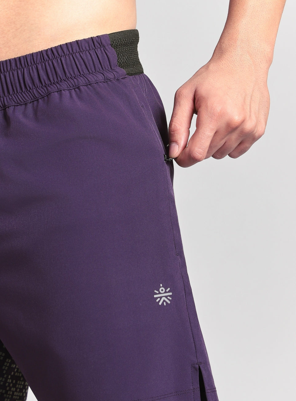 Men's Purple After Dark In-Built Tights Running Shorts