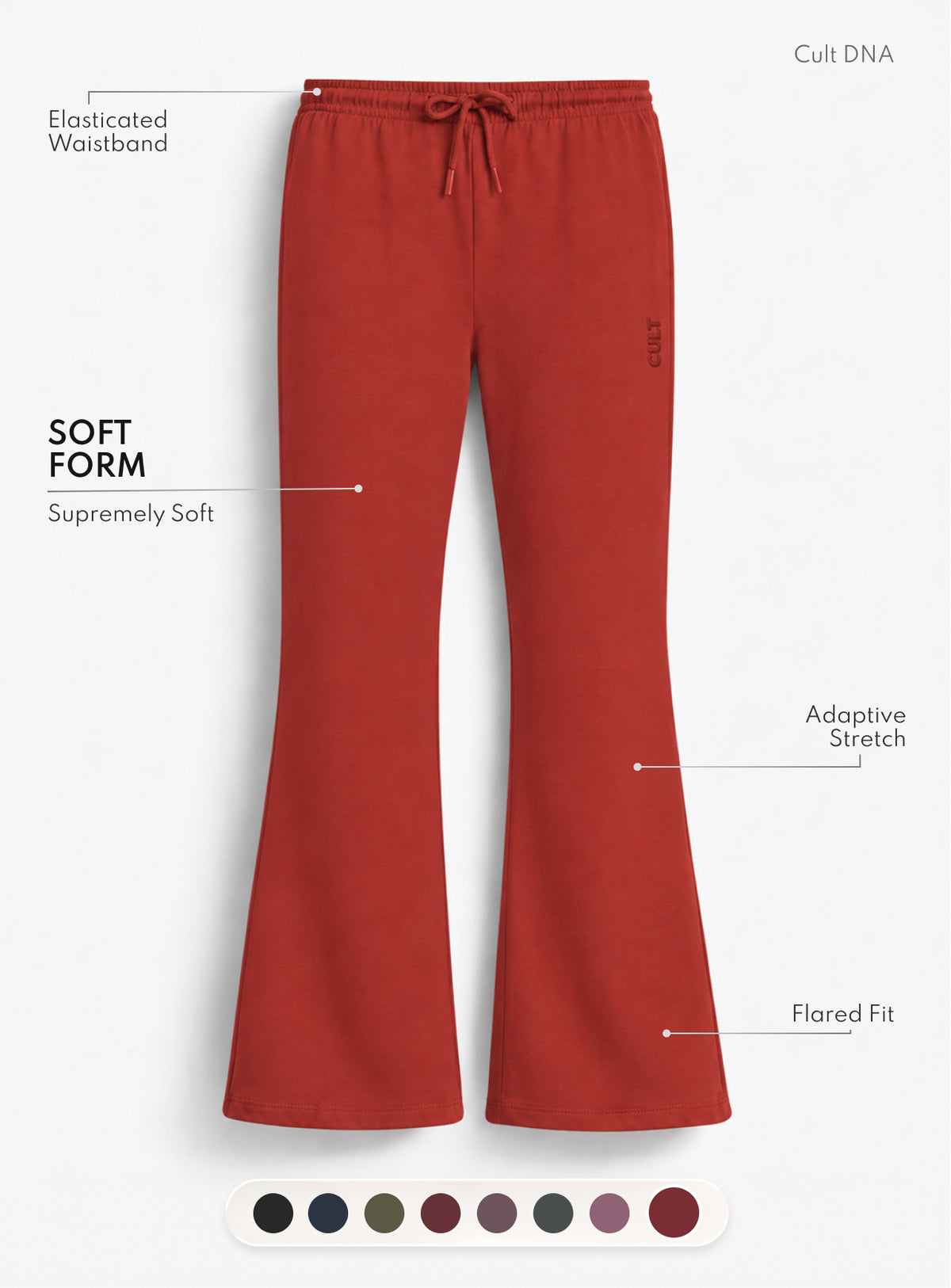 Women's Rust Soft Form Flow Flared Pants