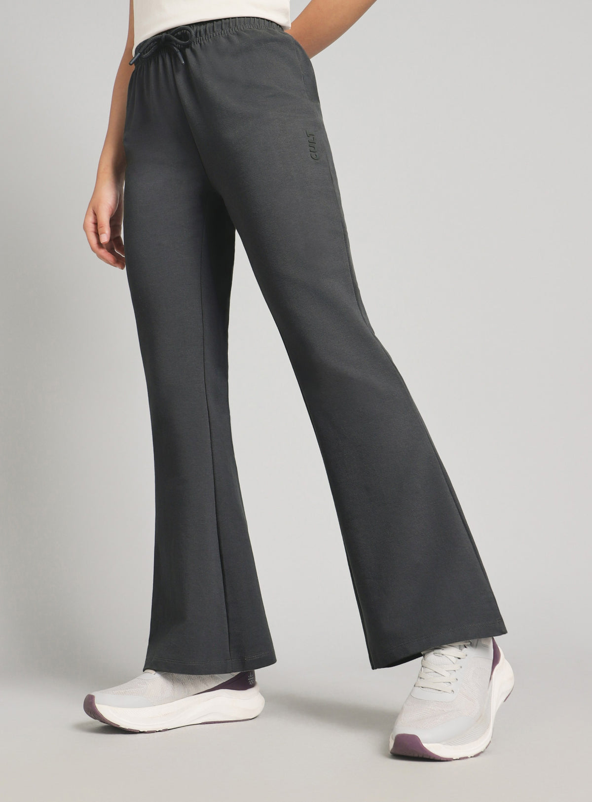 Women's Dark Grey Soft Form Flow Flared Pants